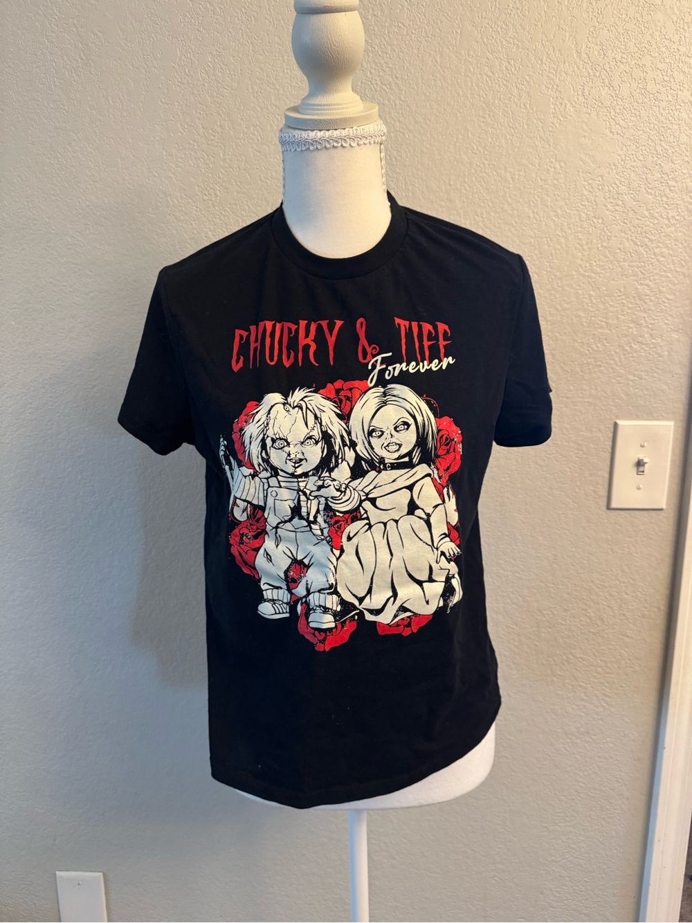 Chucky & Tiffany Forever Graphic Tee - Black
